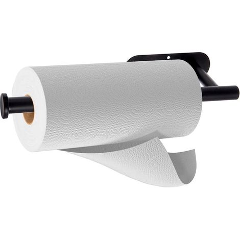 Black Metal Paper Towel Holder, 33.5x9.2x4.5 cm (1/5)