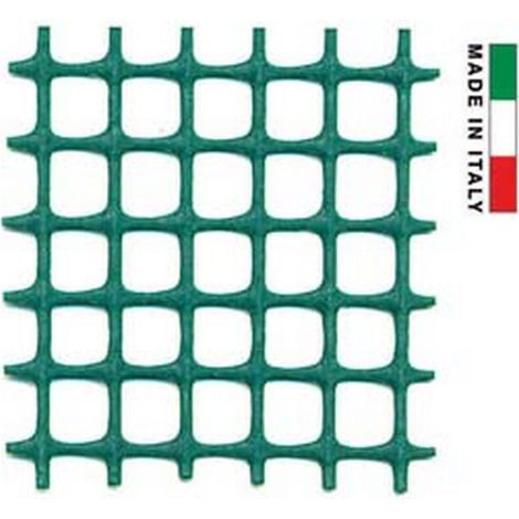 1ROTOLO RETE IN PLASTICA QUADRA VERDE MM.10X10 - maglia mm.10x10 altezza cm.100