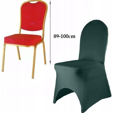 Housse de chaise élastique de qualité supérieure pour banquet vert (1/5)
