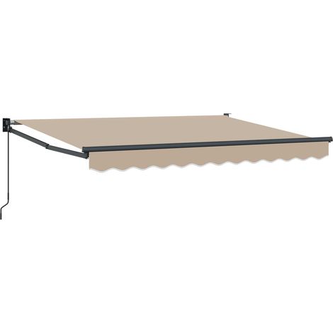 Manuell einziehbare Markise Beige 3,5 x 2 m