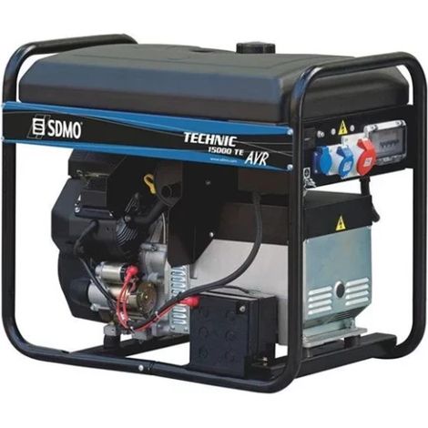 Sdmo – Groupe électrogène triphasé 11.5 kW – Moteur essence KOHLER – Démarrage électrique – Autonomie 7h – Réservoir 35L – 400V 13,3A (1/3)