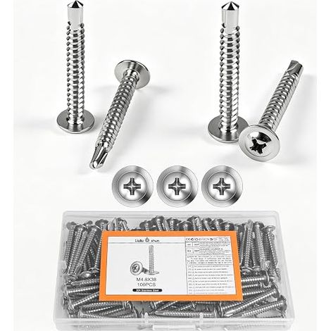 M4.8 x 38mm Vis Autotaraudeuses à tête plate Inox (1/5)