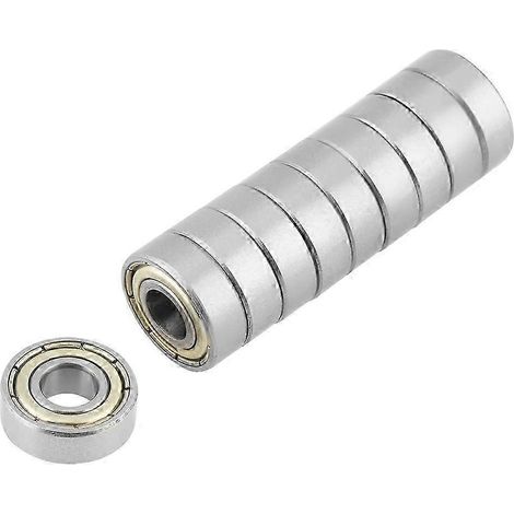 Packung mit 10 Edelstahlkugellagern 696ZZ, Abmessungen: 6 x 15 x 5 mm