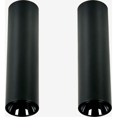 SKLUM Pack mit 2 runden LED-Deckenaufbauleuchten Ø4 cm für den Außenbereich aus Aluminium Luisiana Schwarz (1/5)