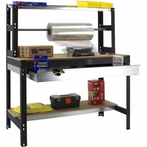 Mesa de Trabajo SIMONWORK BT 4 box 900 antracita/madera (1/2)