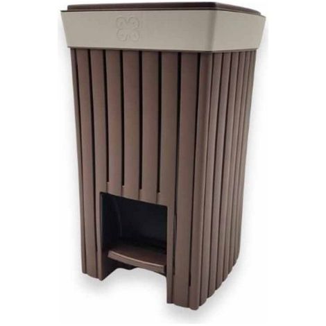PATTUMIERA DOGA 6LT A PEDALE MOKA CM.19X19 X 31 h