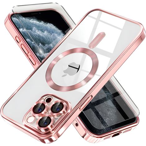 iPhone 11 Pro Hülle, Electro MagSafe, Pink + Displayschutzfolie (1/5)