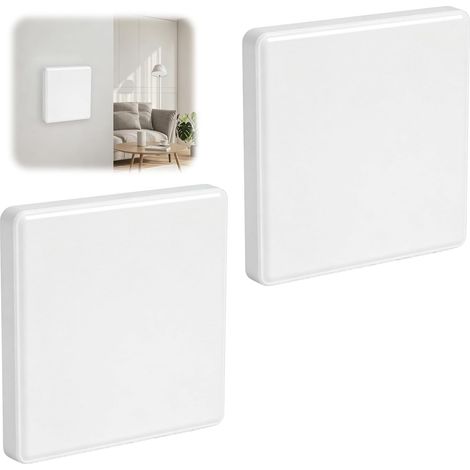 2 Pcs 86x86mm Cache Prise Trou Murale Compteur Electrique Plaque Frontale en Plastique Blanc pour Interrupteur, Plaque Murale Vierge Pour Prises ou Interrupteurs Inutilisés (1/5)