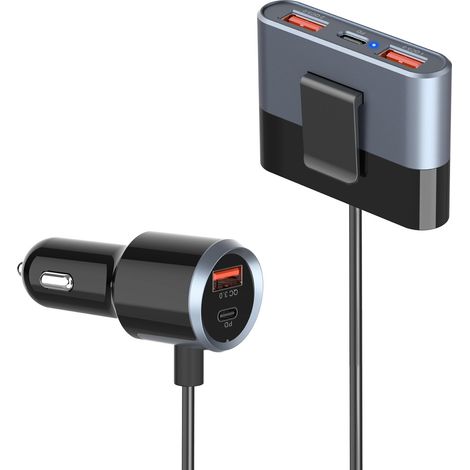 Chargeur de voiture multifonction à charge rapide étendue (1/5)