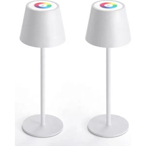 Lampe de table rechargeable pour bar, lampe de table à intensité variable tactile, lampe de table décorative pour café, veilleuse de chevet (1/5)