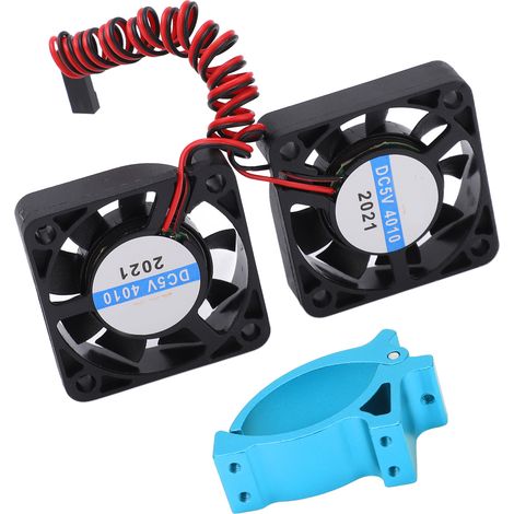 Ventilateurs de refroidissement pour moteur RC 40x40 mm avec support pour moteurs 4068, 4268, 4274 et 4275 de 42 mm de diamètre (bleu) (1/5)