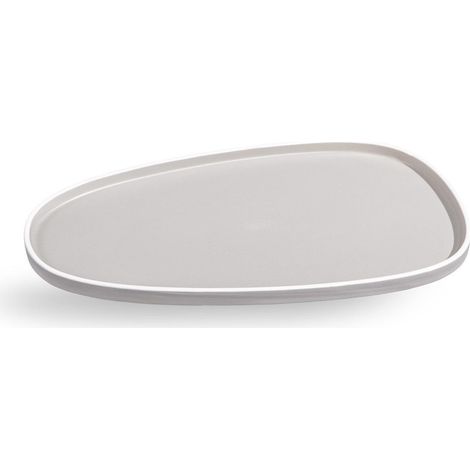 Fade vassoio rettangolare Gourmet Convivio Grey 33,5x20 cm in porcellana