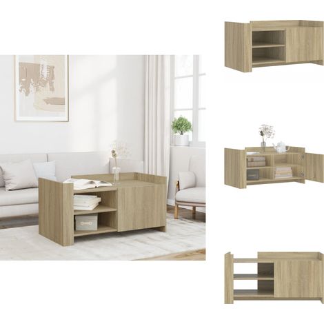 Couchtisch Sonoma-Eiche 100x50x50 cm Holzwerkstoff - Couchtisch - Wohnzimmertisch - Beistelltisch - Holzmöbel - Holzwerkstoff Möbel (1/5)
