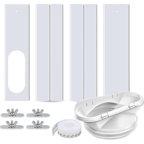 Joint de fenêtre pour climatiseur mobile - Kit de fenêtre réglable - Tuyau d'évacuation d'air portable - Joint de fenêtre réglable - Ventilation AC (1/5)