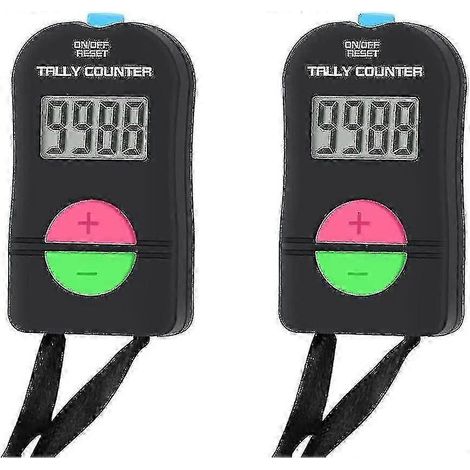 Lot de 2 compteurs électroniques manuels numériques avec cordon, modèle addition/soustraction (1/5)