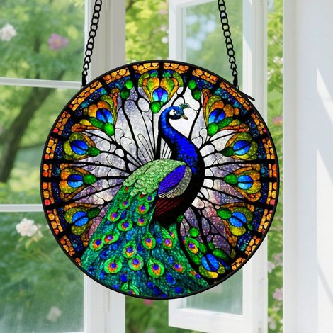Capteur de soleil en vitrail - décoration spirituelle 9cm (1/4)