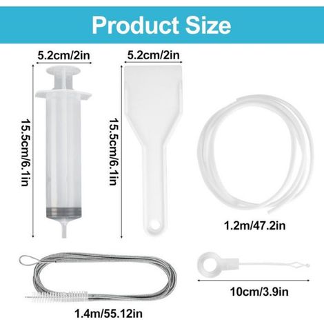 1 Kit Nettoyage Réfrigérateur, Outils Débouchage, Brosse Nylon, Grattoir Glace, Pour Frigo Congélateur (1/5)