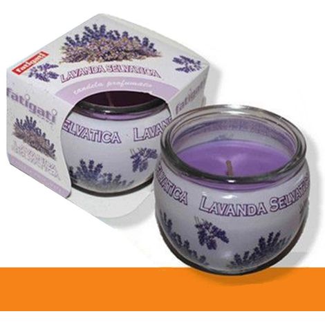 TrAdE Shop Traesio - Set 12pz Candela In Vasetto Vetro Profumo Lavanda Selvatica Ambiente Decorativo 382255 - (1/3)