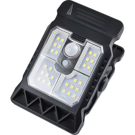 Lampe solaire à pince intelligente améliorée avec capteur pour cours extérieures, jardins et appliques murales solaires (1/3)