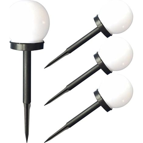 Lampes Solaires Extérieures de Bulle Lot de 4 Rechargeables Automatiquement pour Pelouse, Jardin et Espace Paysager (1/5)