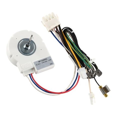 The W11249952 evaporator fan motor is compatible with the 12V fan of the Whirlpool W11039078 refrigerator. (1/3)
