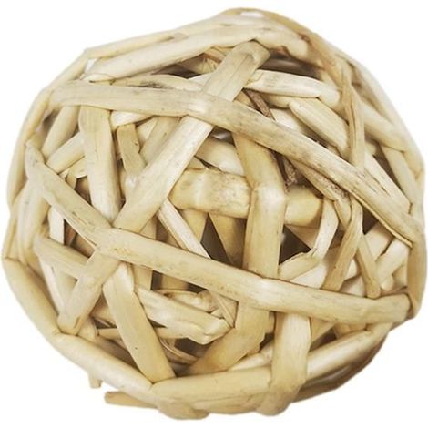 Hamster Fun Pet Toy Ball Naturel Cobaye Durable Tissé Herbe Lapin Roulant B (1/4)
