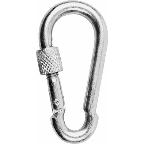 Mosquetón bombero con tuerca 8cm inox (1/2)