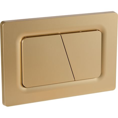 SIGMA Spülkasten-Panel für verdeckte -Unterputz-Spülkästen Sigma01, 20, 30, UP300, UP320 – Material: Kunststoff, Beschläge: Zamak/Stahl, Farbe: Gold matt