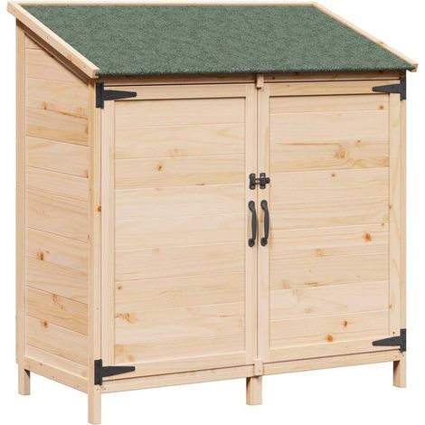 Cabane de jardin naturelle, 106,5 x 56 x 113,5 cm, bois d'ingénierie (1/5)