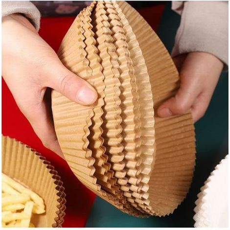 25xFriteuse à air papier doublure jetable antiadhésif parchemin micro-ondes cuisson cuisine alimentaire absorbeur d'huile (1/4)