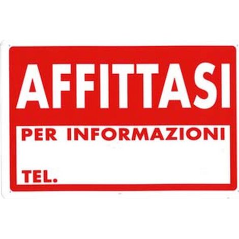 10PZ CARTELLO "AFFITTASI" - cm.30x20h.