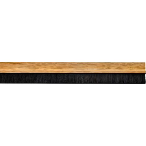 WOLFPACK LINEA PROFESIONAL burlete puerta pvc roble con cepillo 1 metro (1/2)