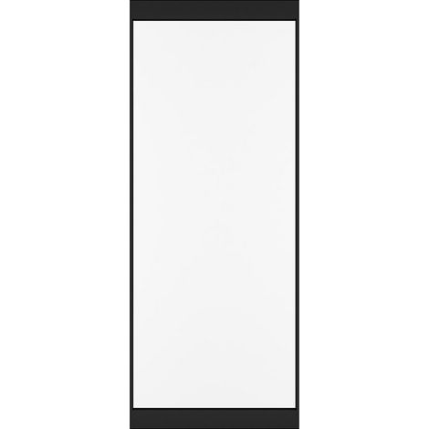 Porte coulissante avec rail invisible -  aluminium et verre trempé dépoli - 103 x 210 cm - TORIPA