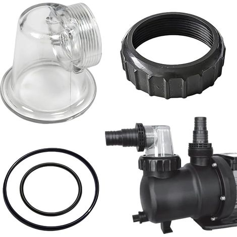 Insert Transparent pour Pompe de Circulation de Piscine, Raccord à Vis pour Système de Circulation avec Joints Toriques Couvercle de Pré-filtre pour SPS25 SPS50 SPS75 SPS100 (1/5)