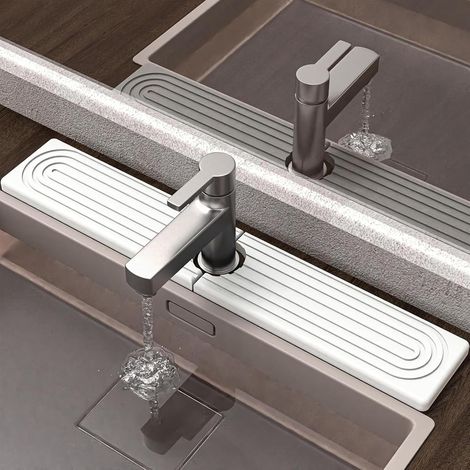 1 Tapis De Robinet Diatomite Séchage Rapide Absorbant Pour Évier Cuisine Salle De Bain Blanc (1/5)