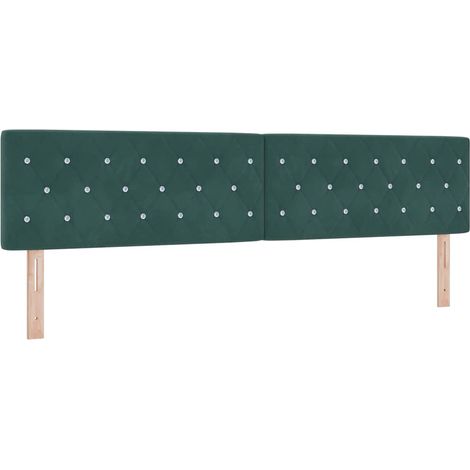 Maison Exclusive - Cabecero LED con tiras LED Verde oscuro 200 cm