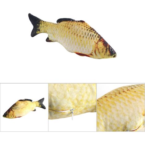 Coussin Décoratif en Forme de Carpe 3D, 40 cm - Décoration d'Intérieur Moderne pour Canapé (1/5)