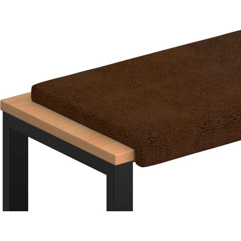 Maison Exclusive - Cuscino per panchina Tessuto scamosciato sintetico Marrone (1/5)