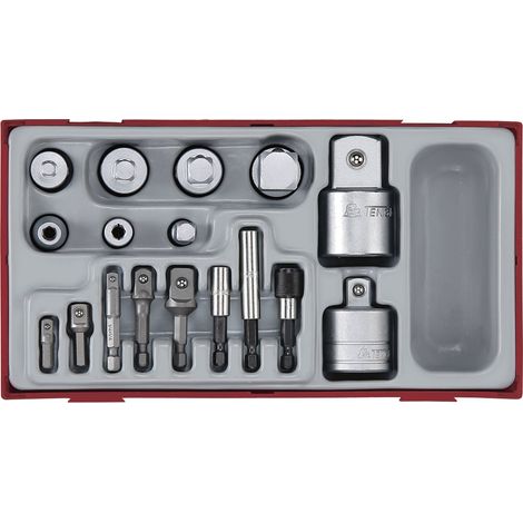 Jeu adaptateurs de douilles TT1 tray 17 pièces Teng Tools TTADP17 (1/2)