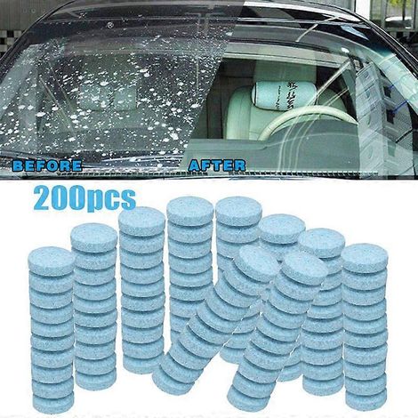 20/50/100/200 comprimés effervescents nettoyants solides pour voiture, spray nettoyant pour pare-brise et vitres, accessoires auto (200 pièces) (1/5)