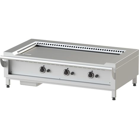 TEPPAN YAKI JUMBO GAZ PORTABLE - PLAQUE ACIER FE 510 - 21kW - NAYATI
