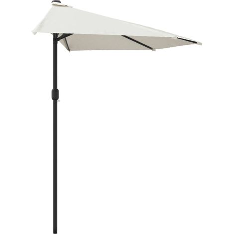 Ombrellone da balcone con palo in alluminio 300 x 150 cm mezzo sabbia