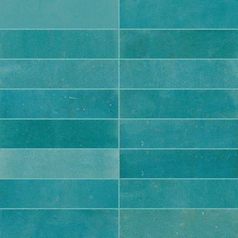 Carrelage effet Zellige Bleu Mer 20x6,5x0,85 cm Mat Serinor - Mur intérieur (vendu par carton de 0,5 m²) - RO'MA CARRELAGE