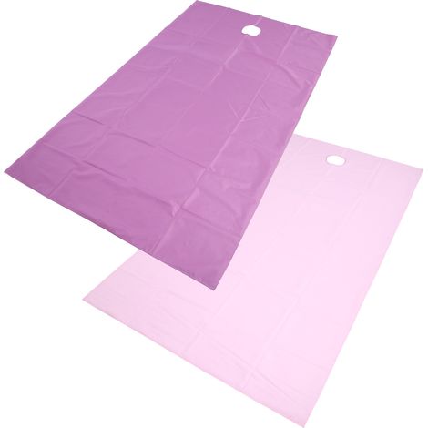 Drap de qualité spa, respirant, avec une ouverture pour le visage, imperméable, résistant à l'huile et évacuant l'humidité, 200x115cm (violet et rose). (1/5)