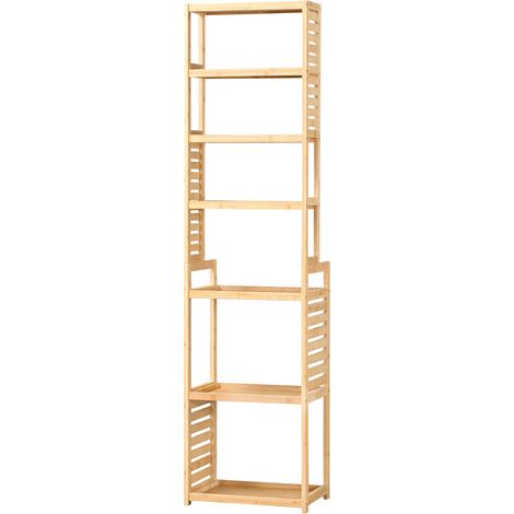 Scaffale a 7 ripiani per bagno cucina soggiorno 165 x 42 x 28 cm 030007071