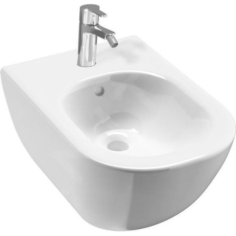 Jika Mio - Bidet suspendu, trou pour robinetterie, avec trous latéraux, blanc H8317120003041 (1/5)