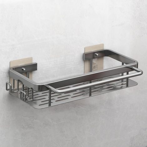 Spülbecken-Organizer – 1 Stück – Aluminium – Kein Bohren erforderlich – Küche/Bad – Grau, 30 x 13 x 5,5 cm (1/5)