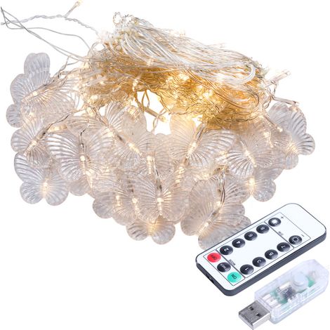 Guirlande Lumineuse Papillon - LED 96 Papillons - Étanche IP44 - Pour Intérieur Extérieur - Fêtes Noël Saint Valentin Mariage - 3 m