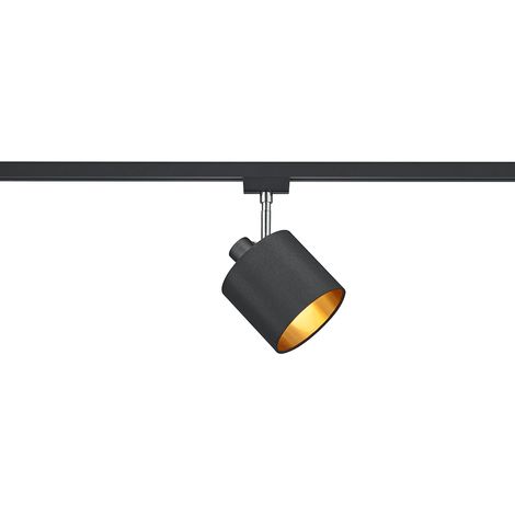 Faretto Tommy Spot Orientabile con Paralume Nero Oro 12 cm Duoline GD Trio (1/2)