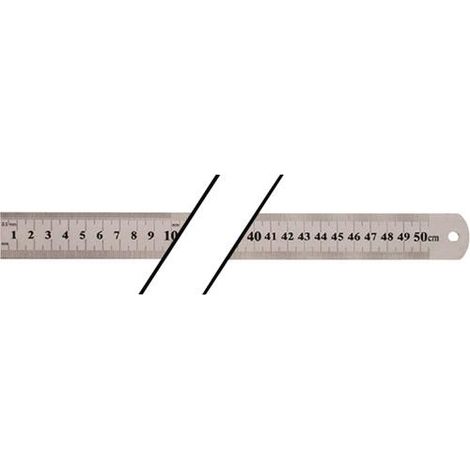 TECWERK Stahlmaßstab L.500mm rostfr.STA Teilung B=mm/1/2mm TECWERK (1/2)